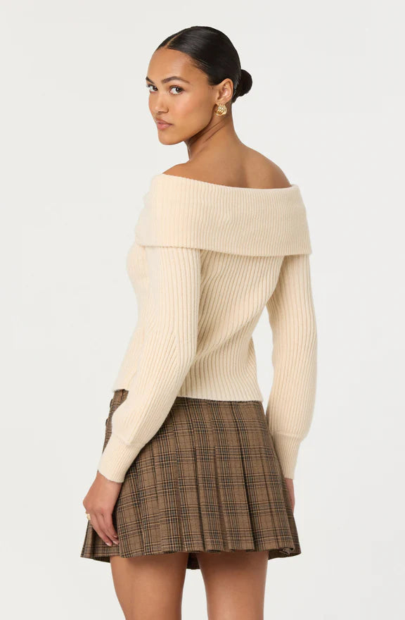 Tilde Twist Off Shoulder Sweater