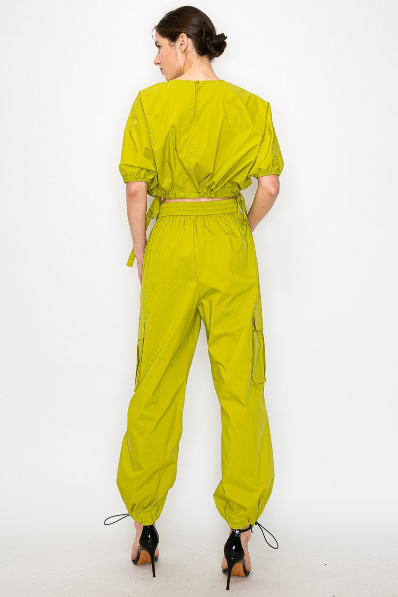 The Happy pants Set-Lime