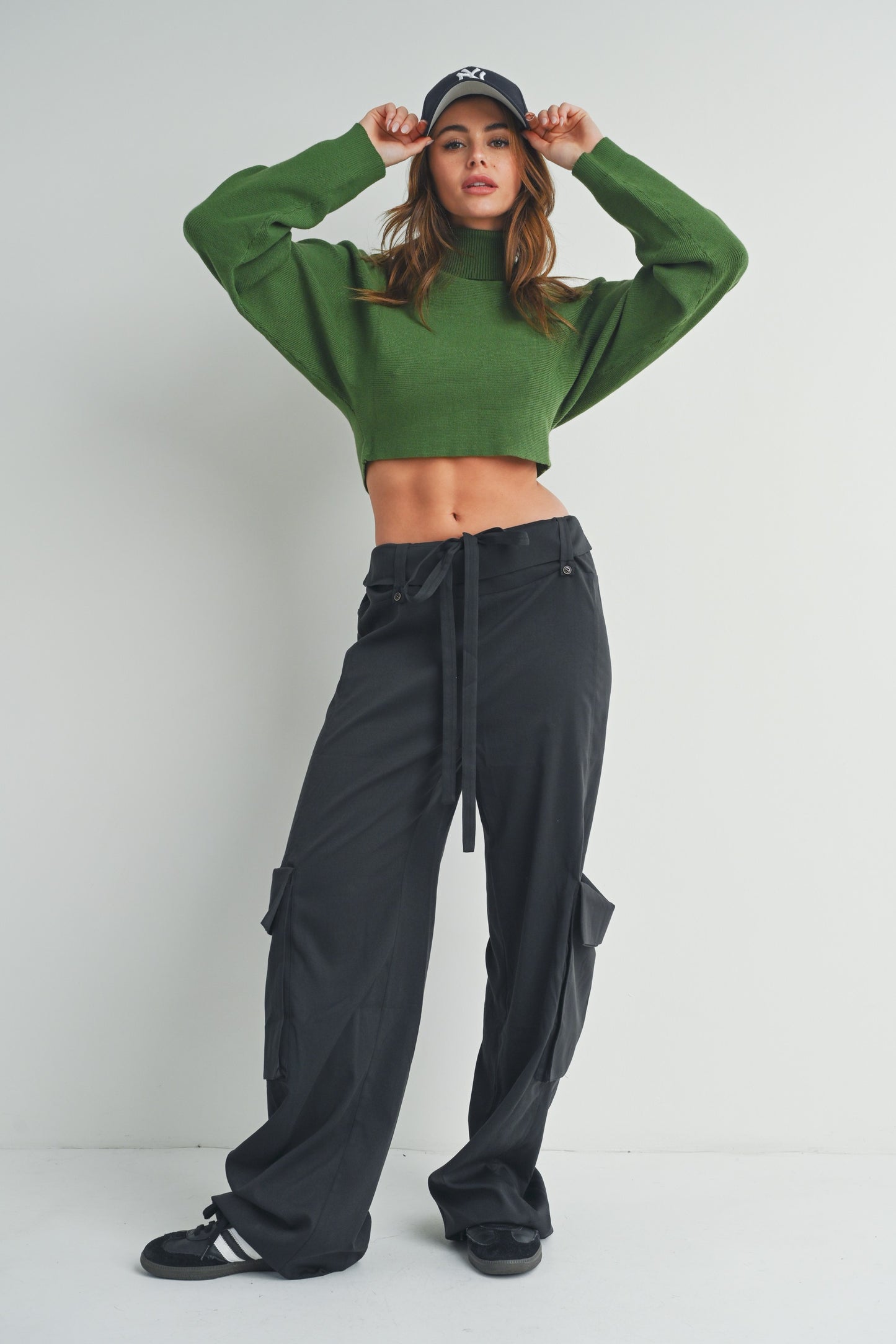Ava Cargo Pants-Black