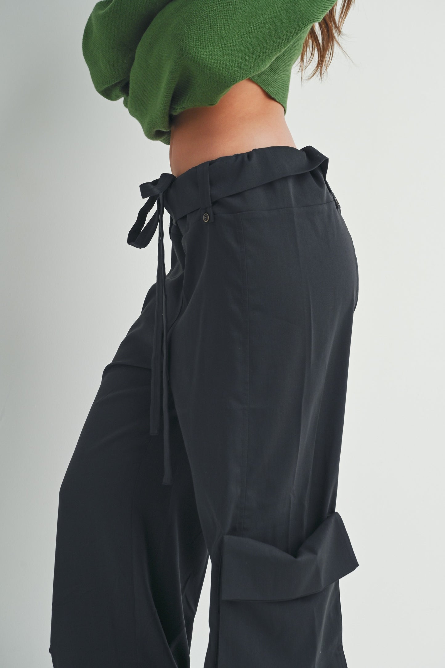 Ava Cargo Pants-Black