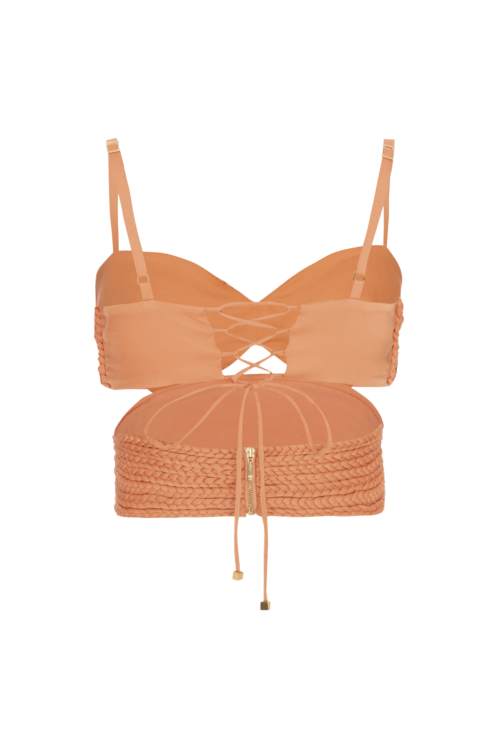 SUNSET SATIN CROPPED TOP