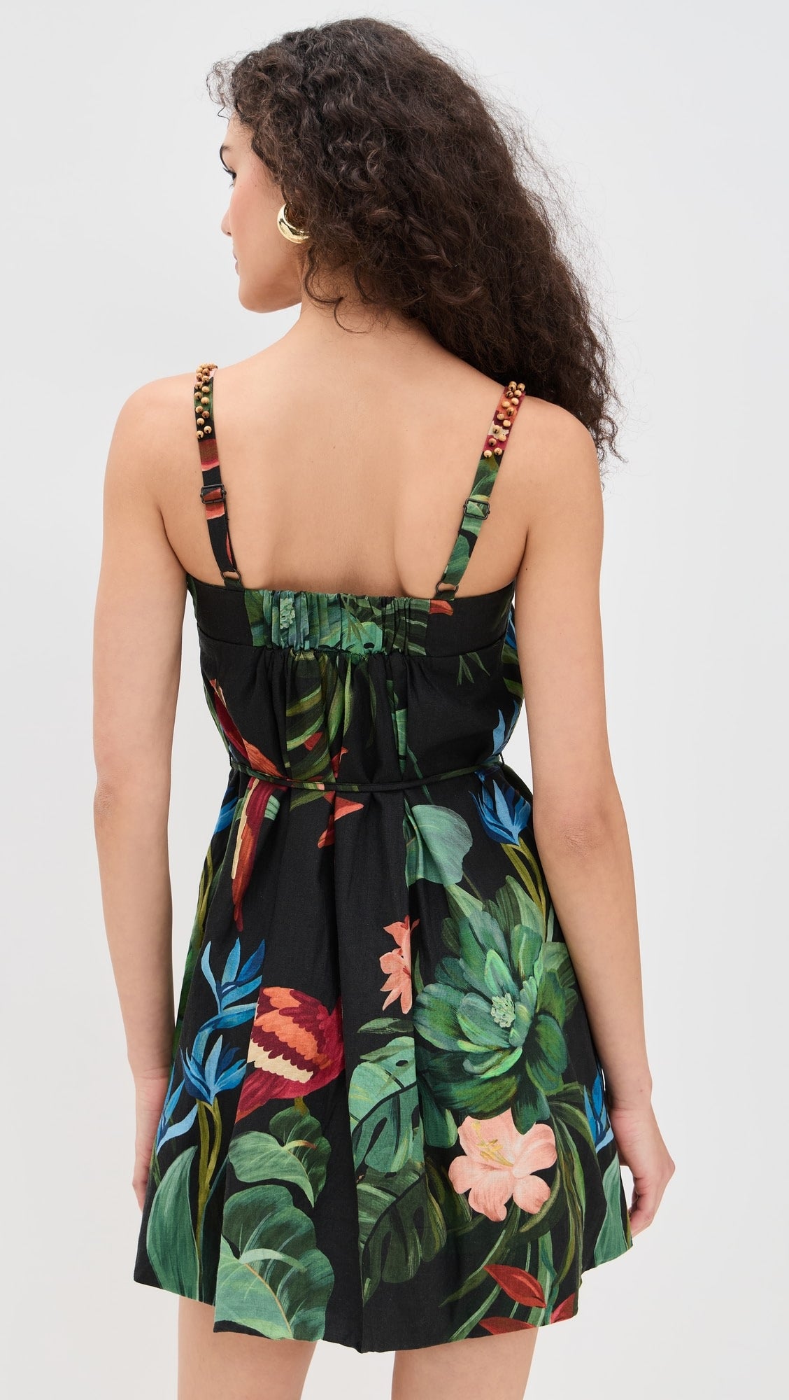 Black Midnight Macaw Fiesta Mini Dress