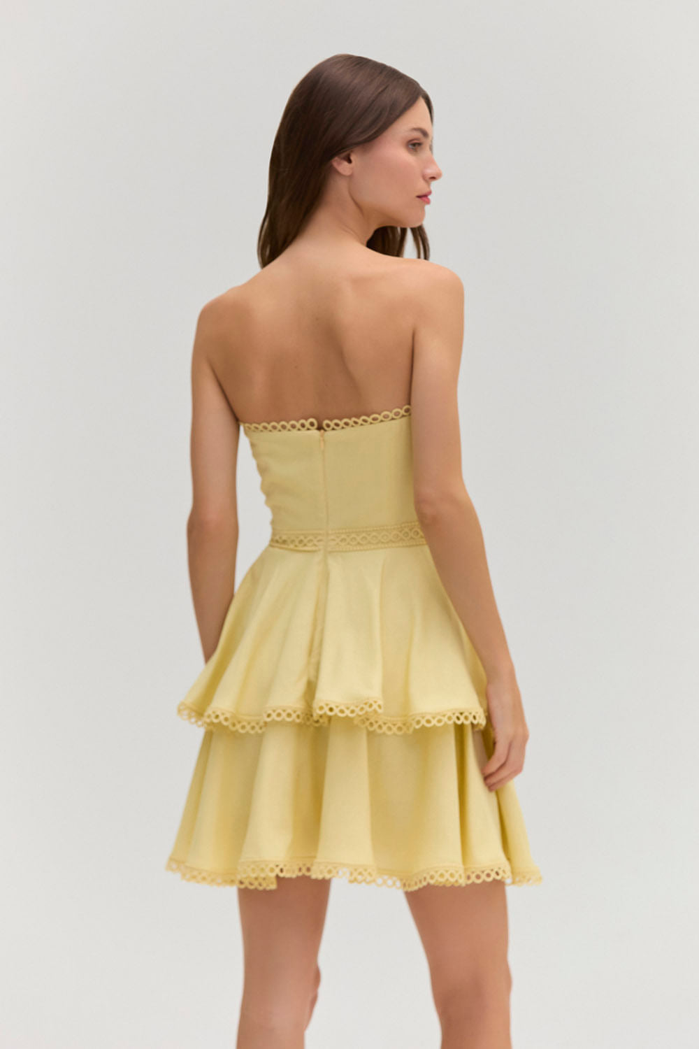 SHORT YELLOW CANDY LINEN DRESS