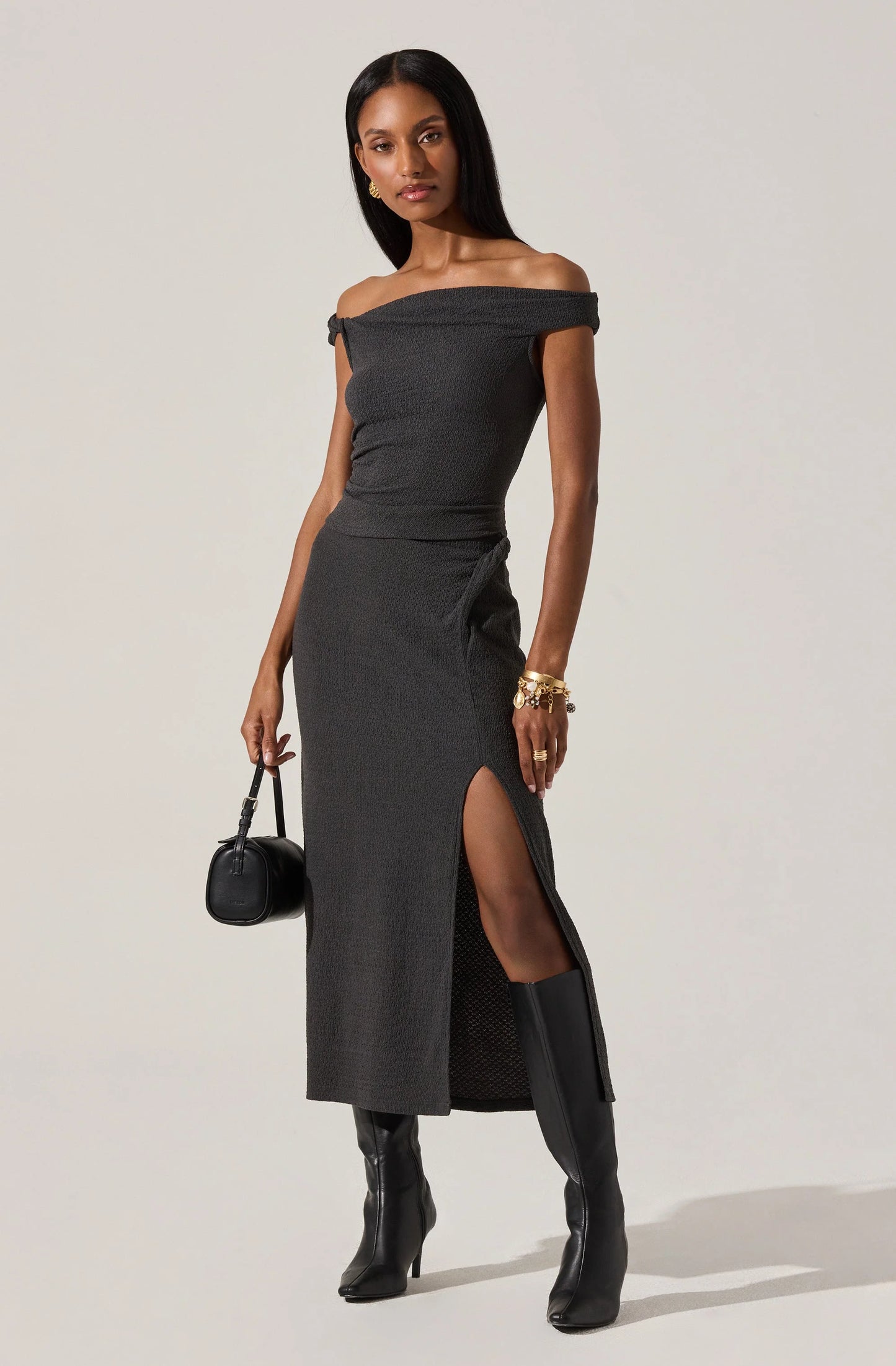 Lindy Off Shoulder Skirt Set