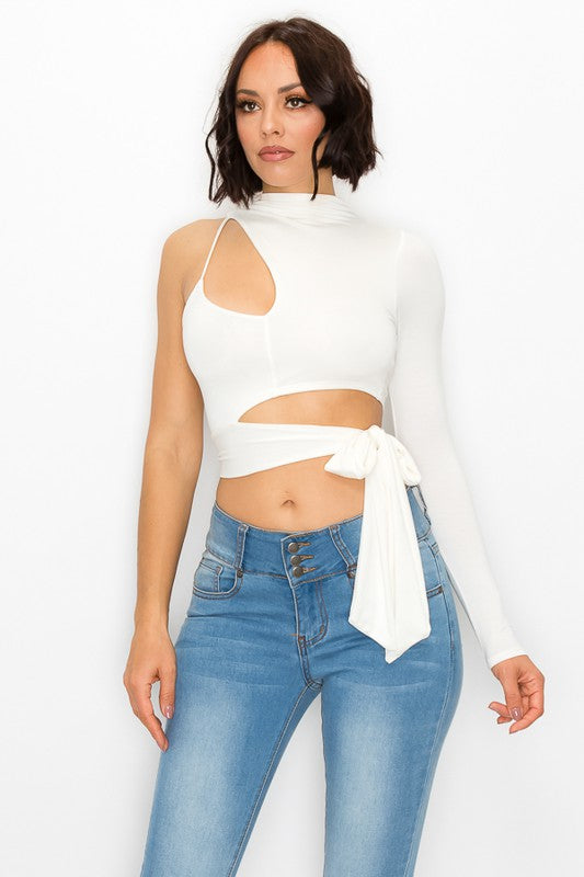 Runi White Crop Top