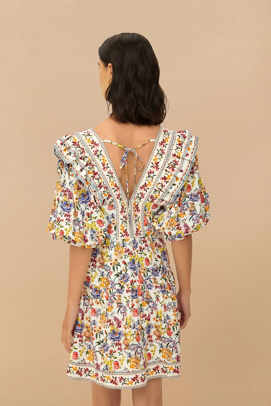 Off-White Greek Garden Mini Dress