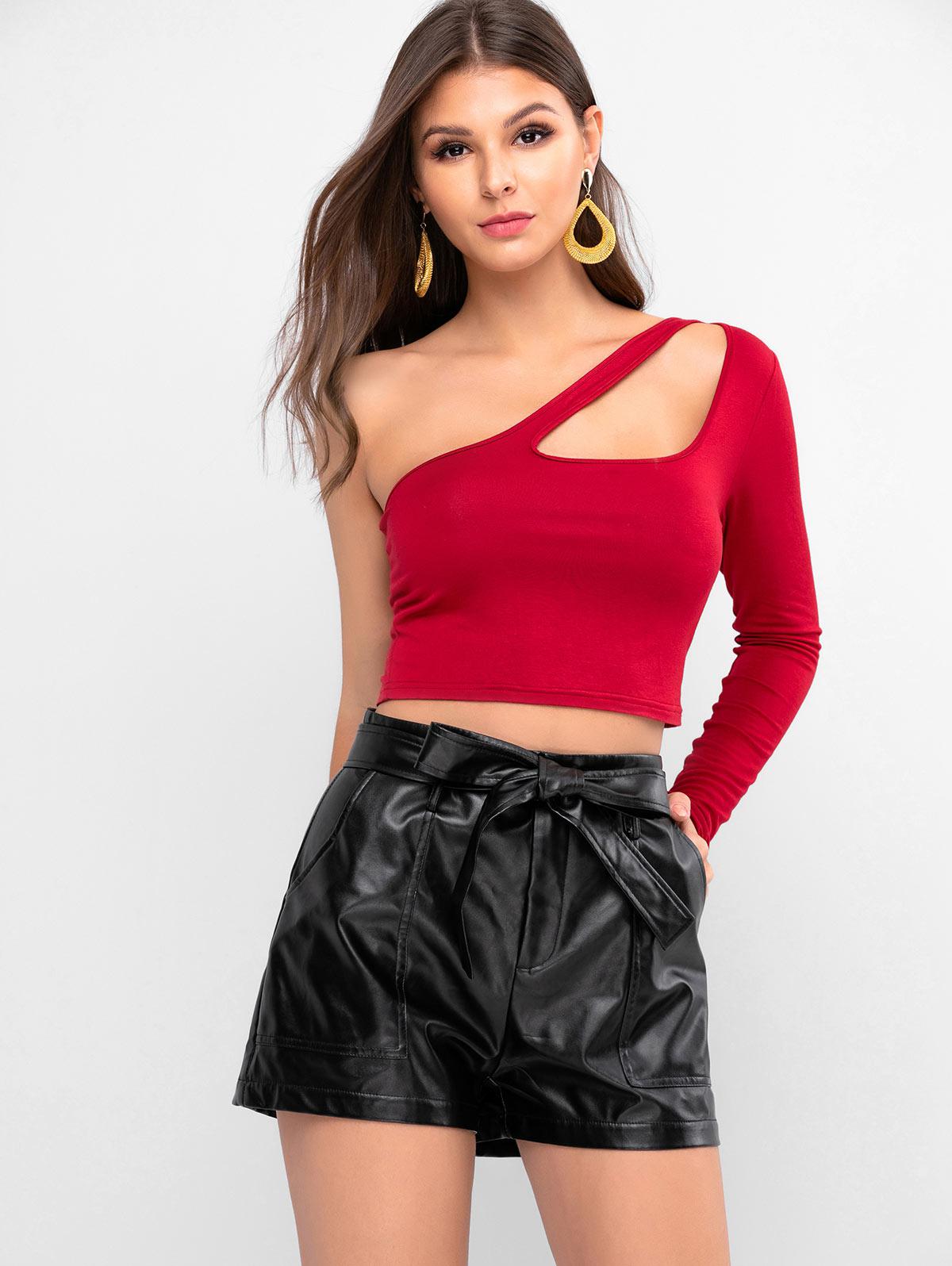 Hailey red crop top