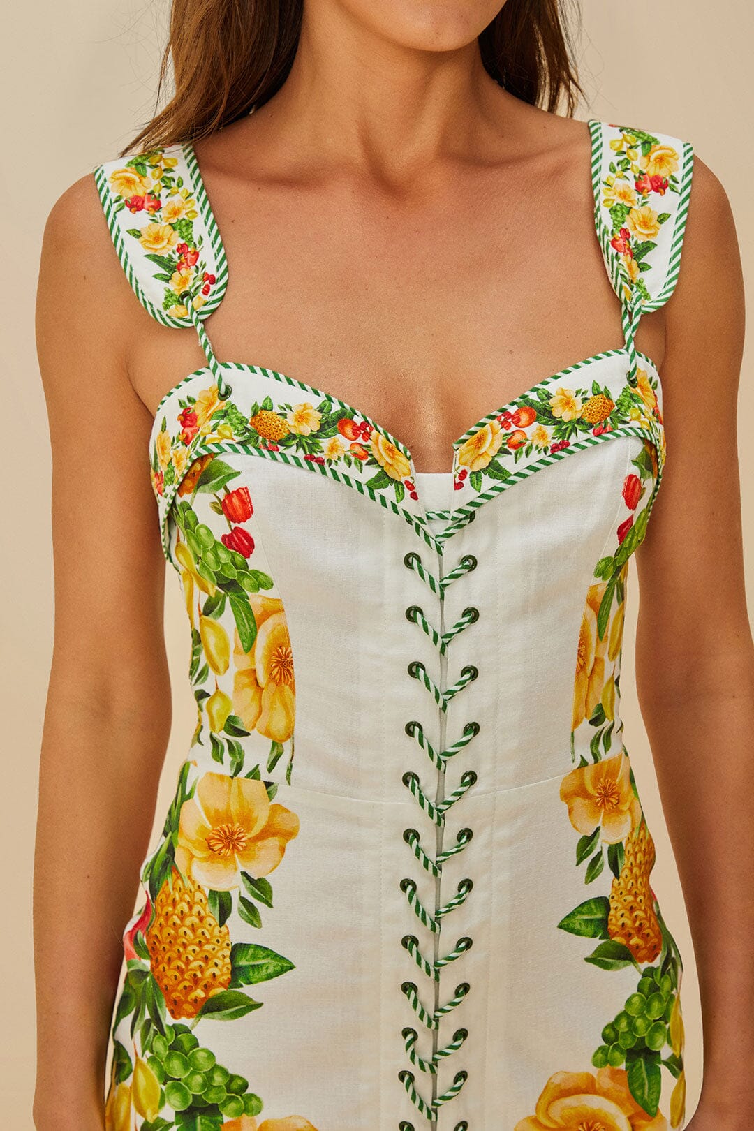 Off-White Picnic Flowers Mini Dress