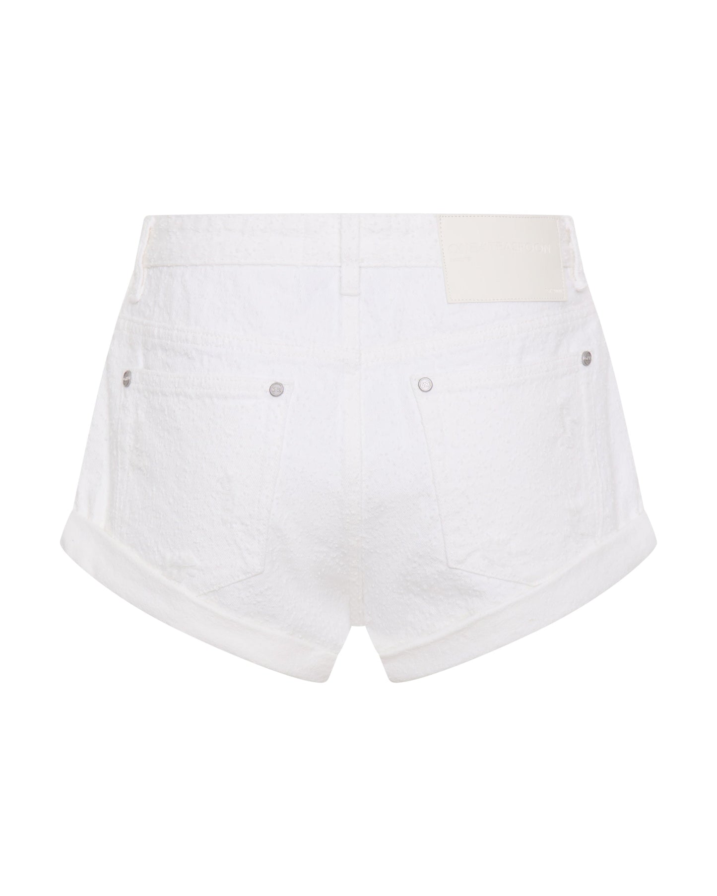 Bandits Denim Shorts - Textured White