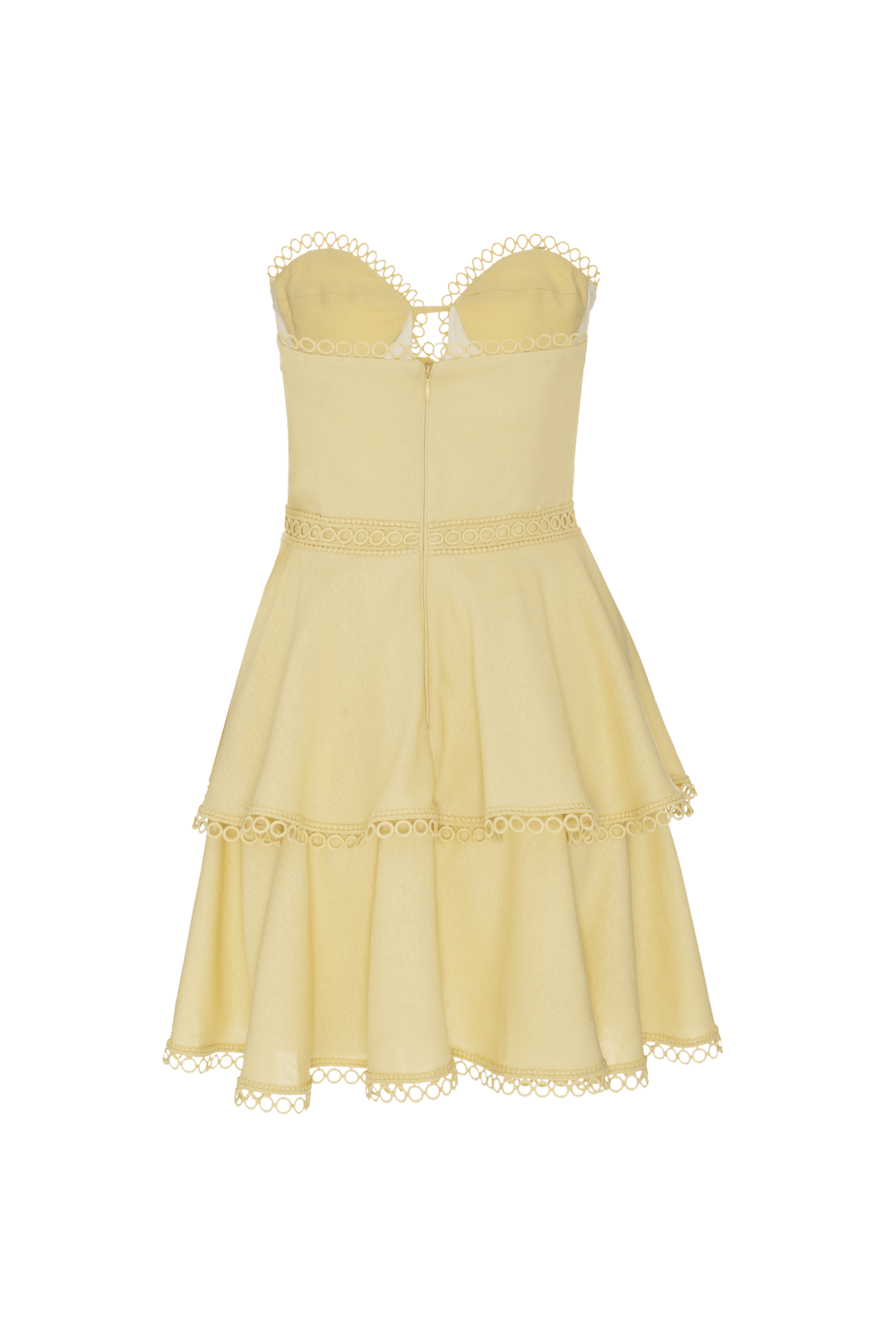 SHORT YELLOW CANDY LINEN DRESS