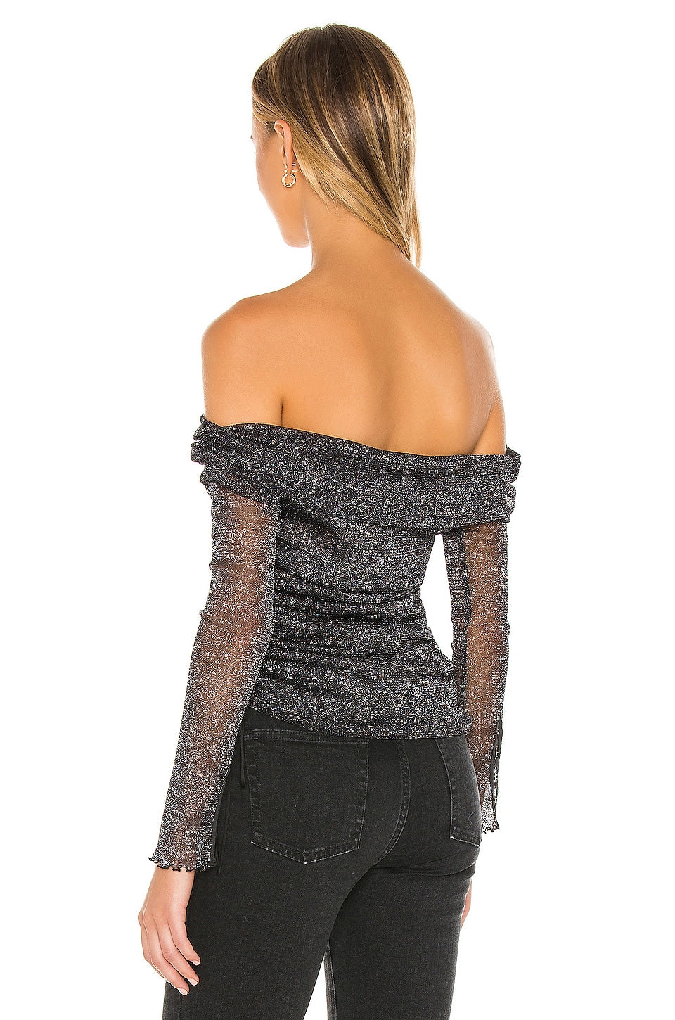 Galactic Glam Off-Shoulder Top