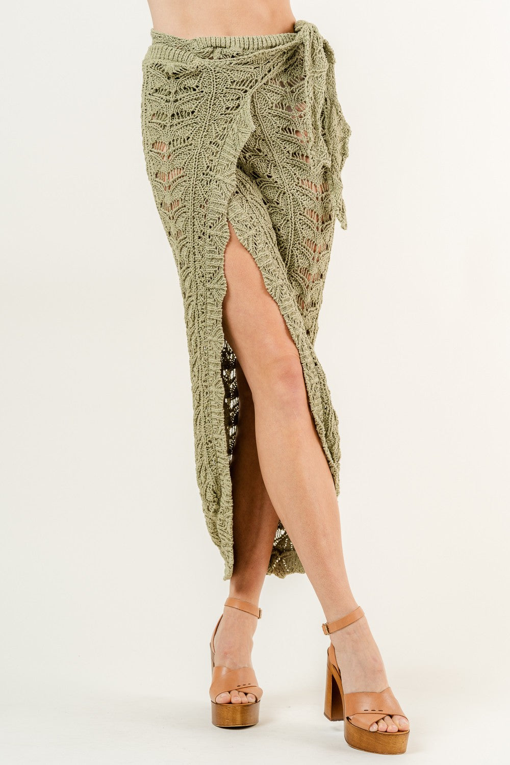 Olive Green Wrap Skirt