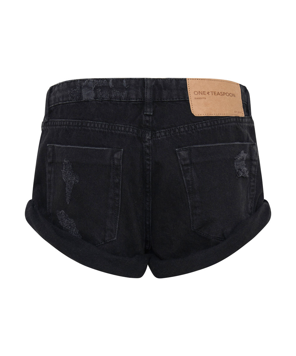 Bandits Denim Shorts - Double Black