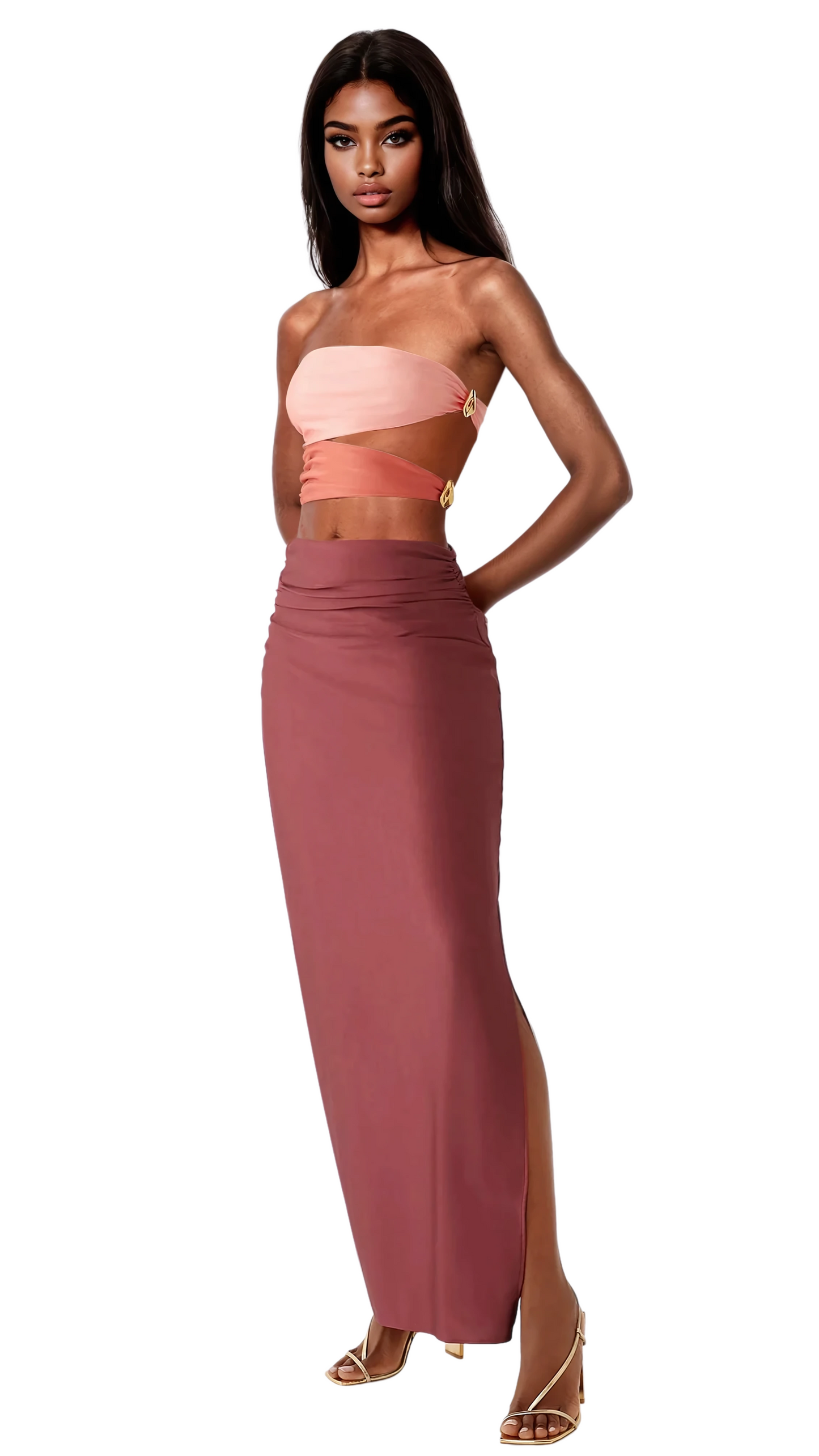 Isla Maxi Dress-Tangelo