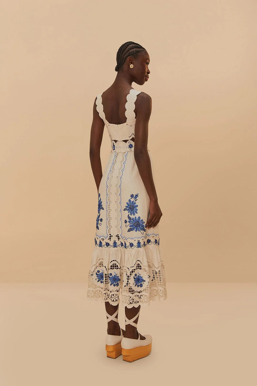 Off-White Richelieu Sunflower Midi Dress