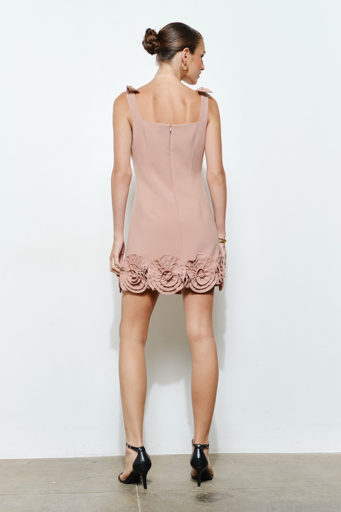 Blush Rosette Mini Dress