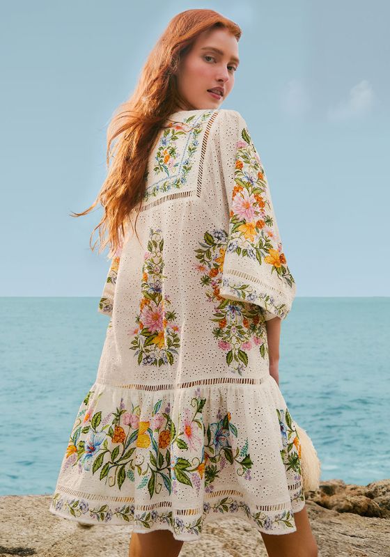 Sweet Bloom Bouquet Swim Cover-Up Dress