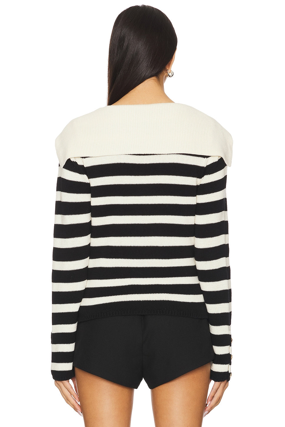 Analissa Stripe Sailor Collar Cardigan