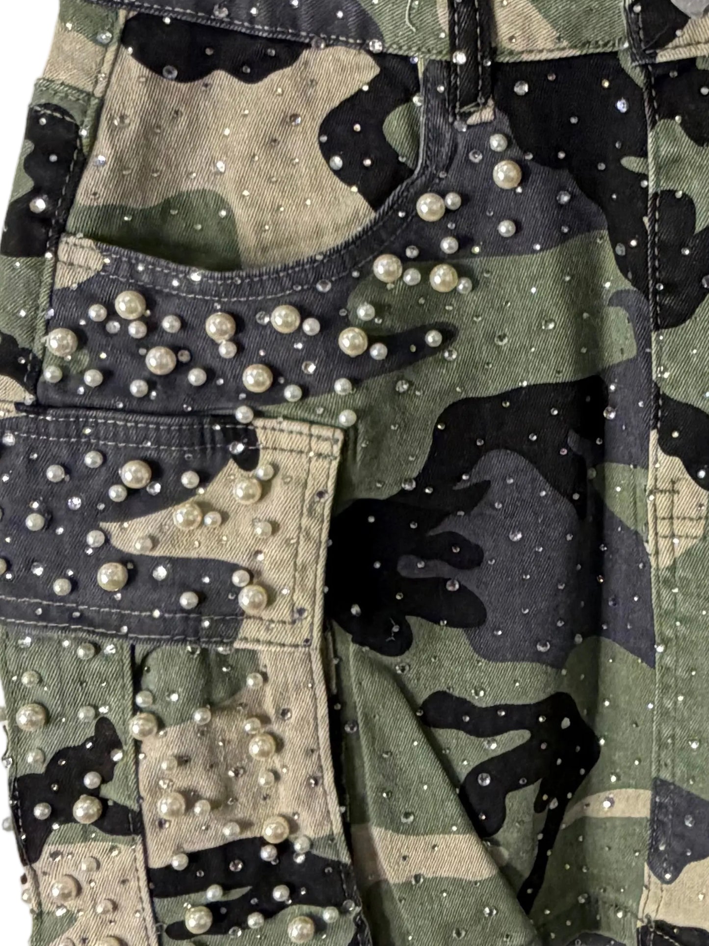 Pearl Camo Cargo Mini Skirt