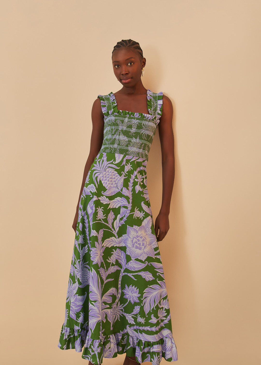 Tropical Swing Midi Dress