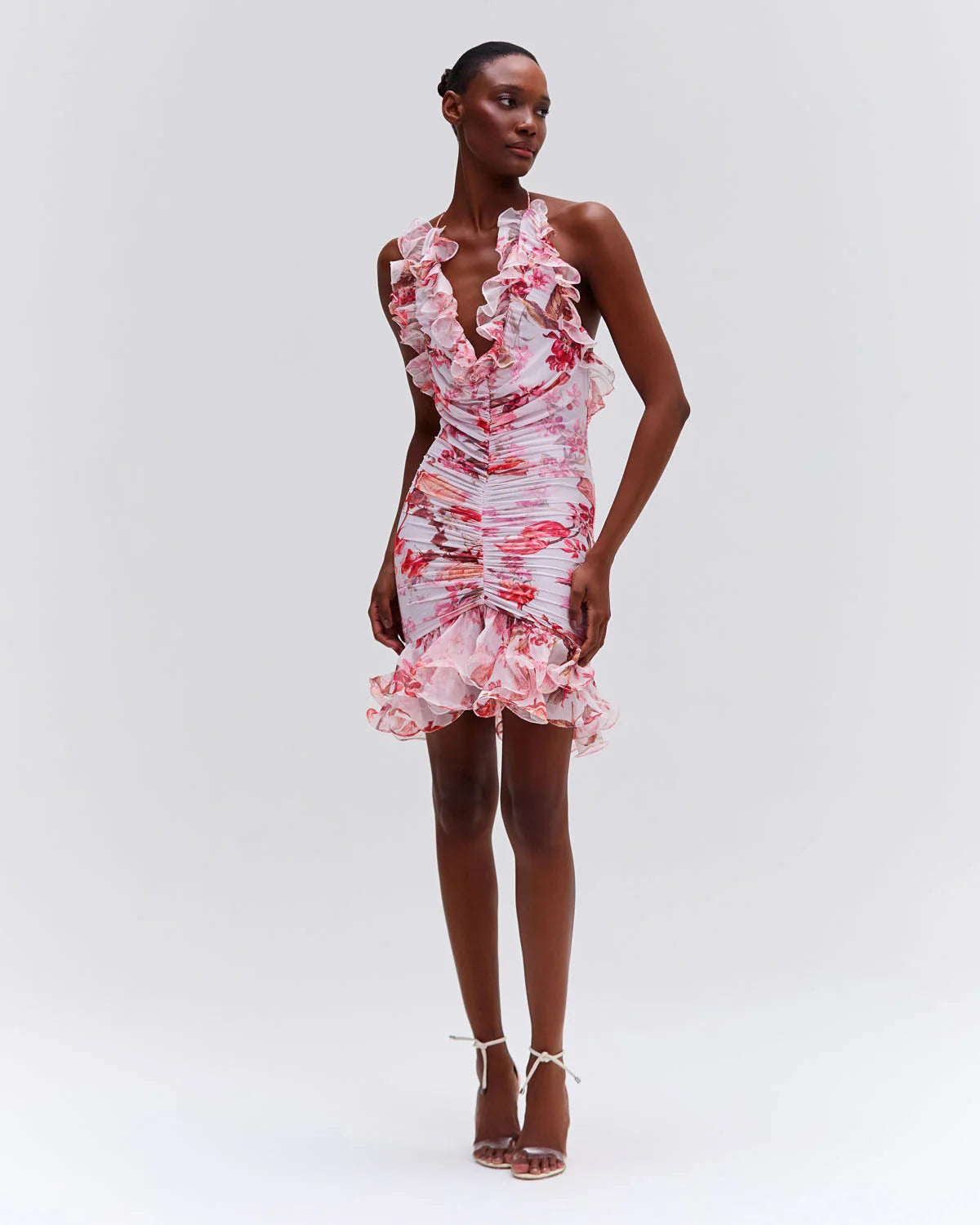 FLORAL HAZE MINI DRESS