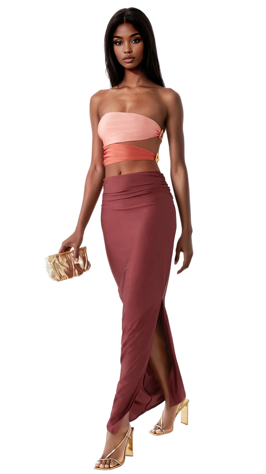 Isla Maxi Dress-Tangelo