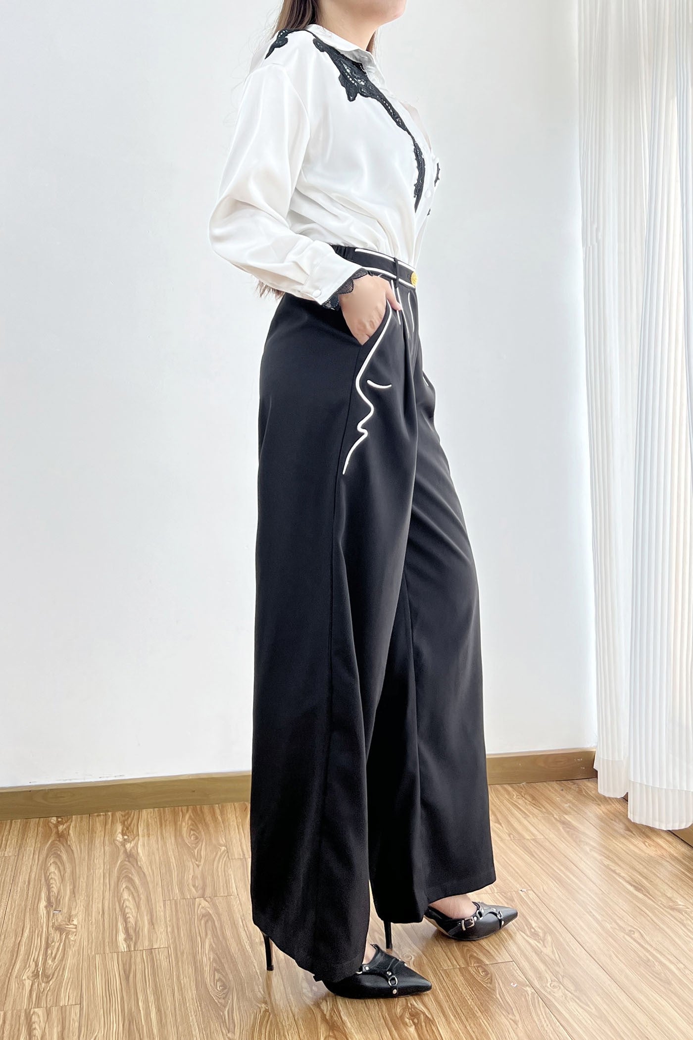 Silhouette Pants-Black
