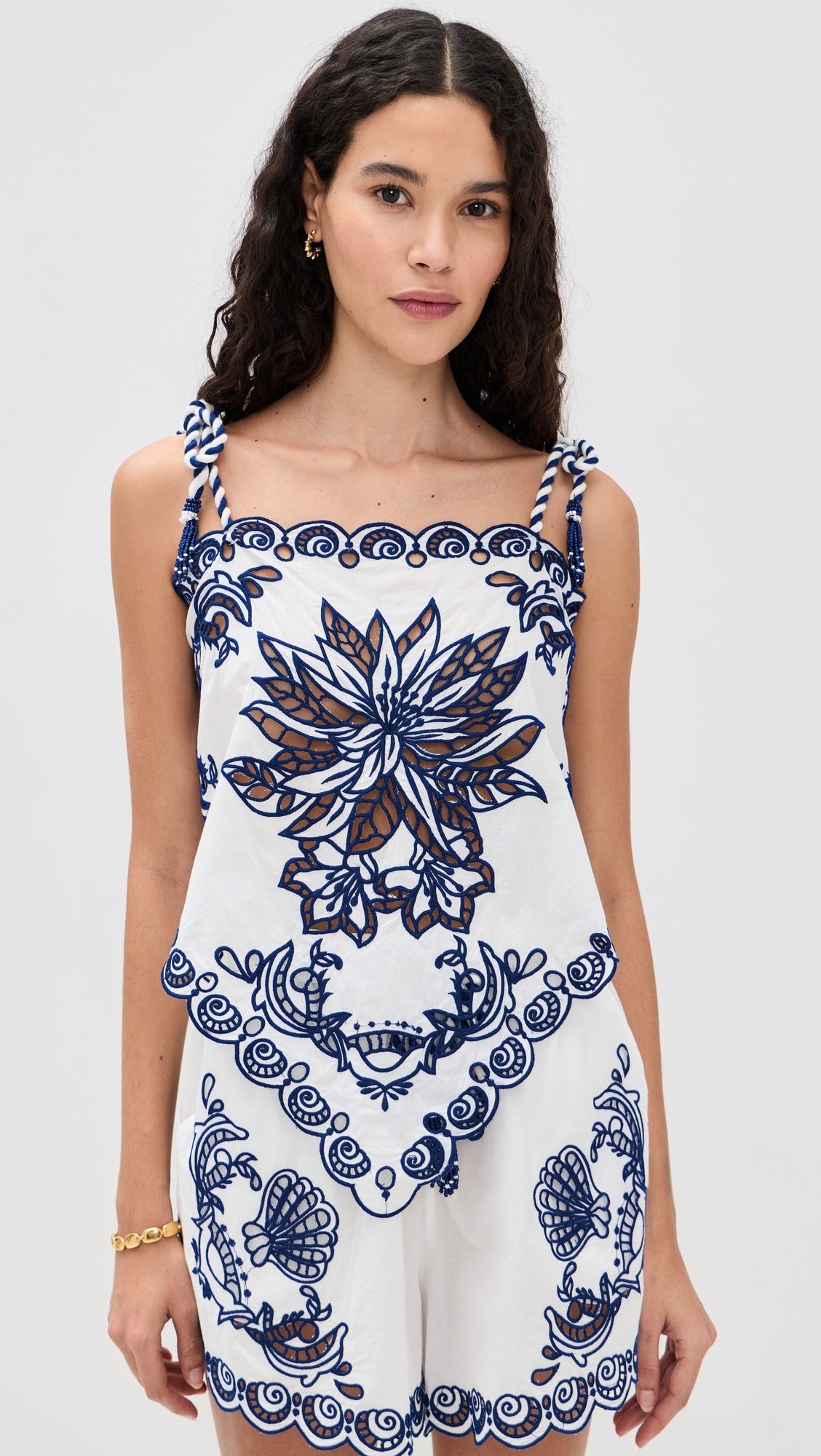 Off-White Garden Tiles Richelieu Shorts Set