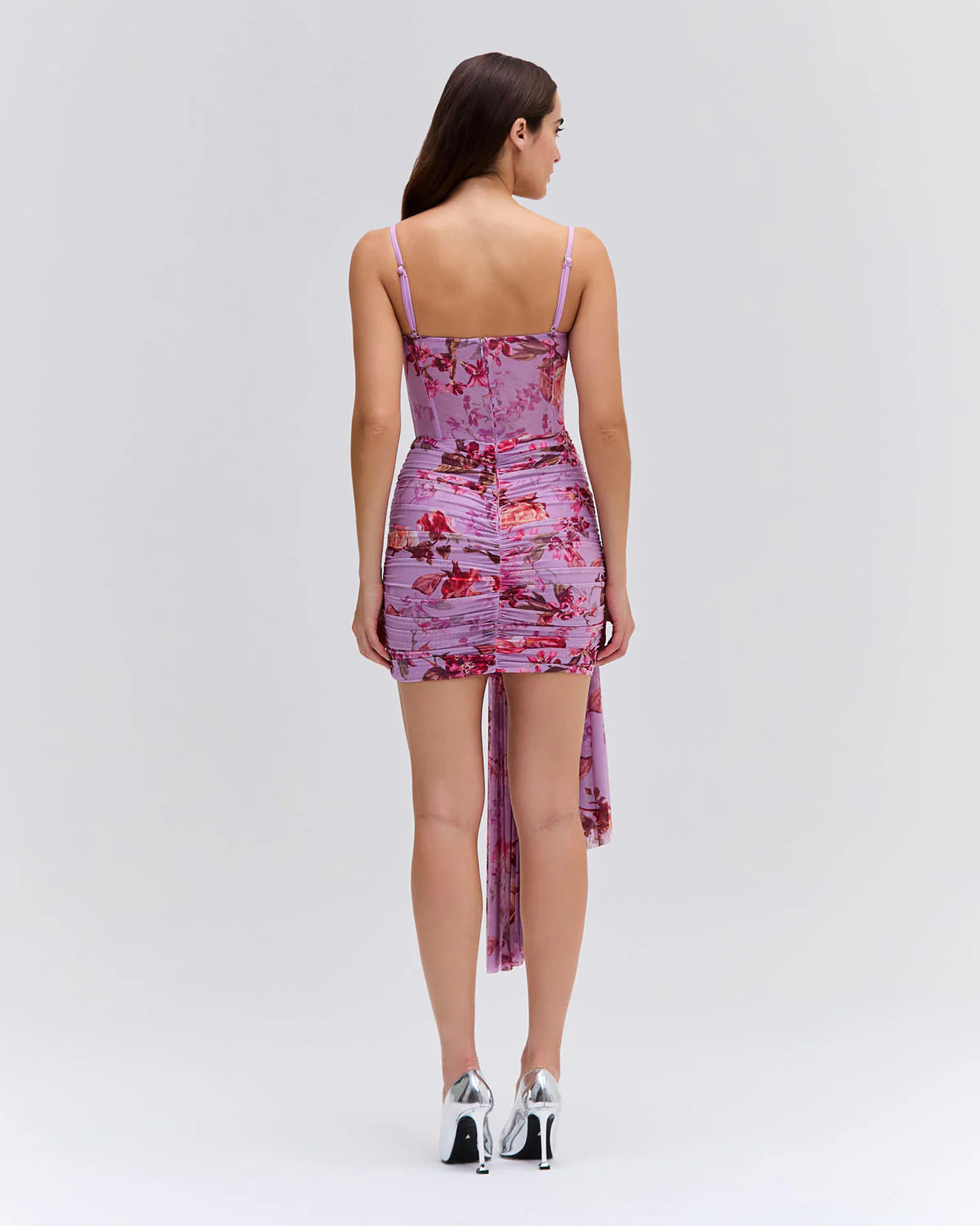 FLORAL HAZE BUSTIER MINI DRESS