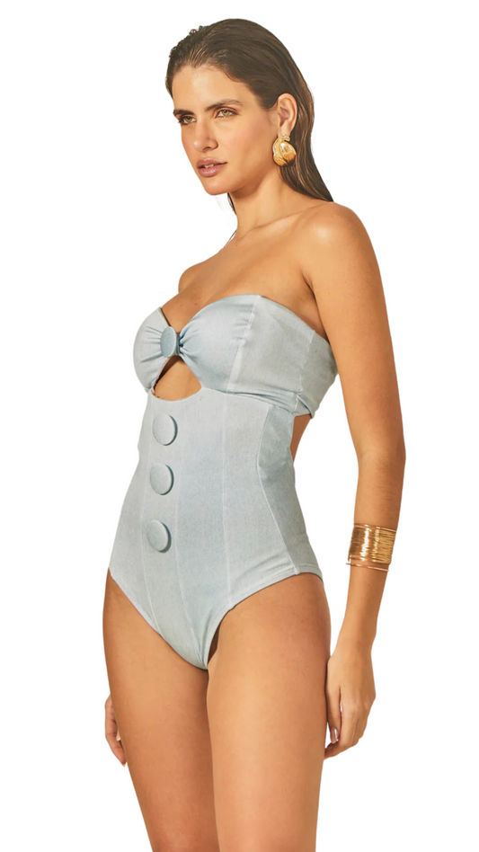 DOLLY SWIMSUIT-DENIM PRINT