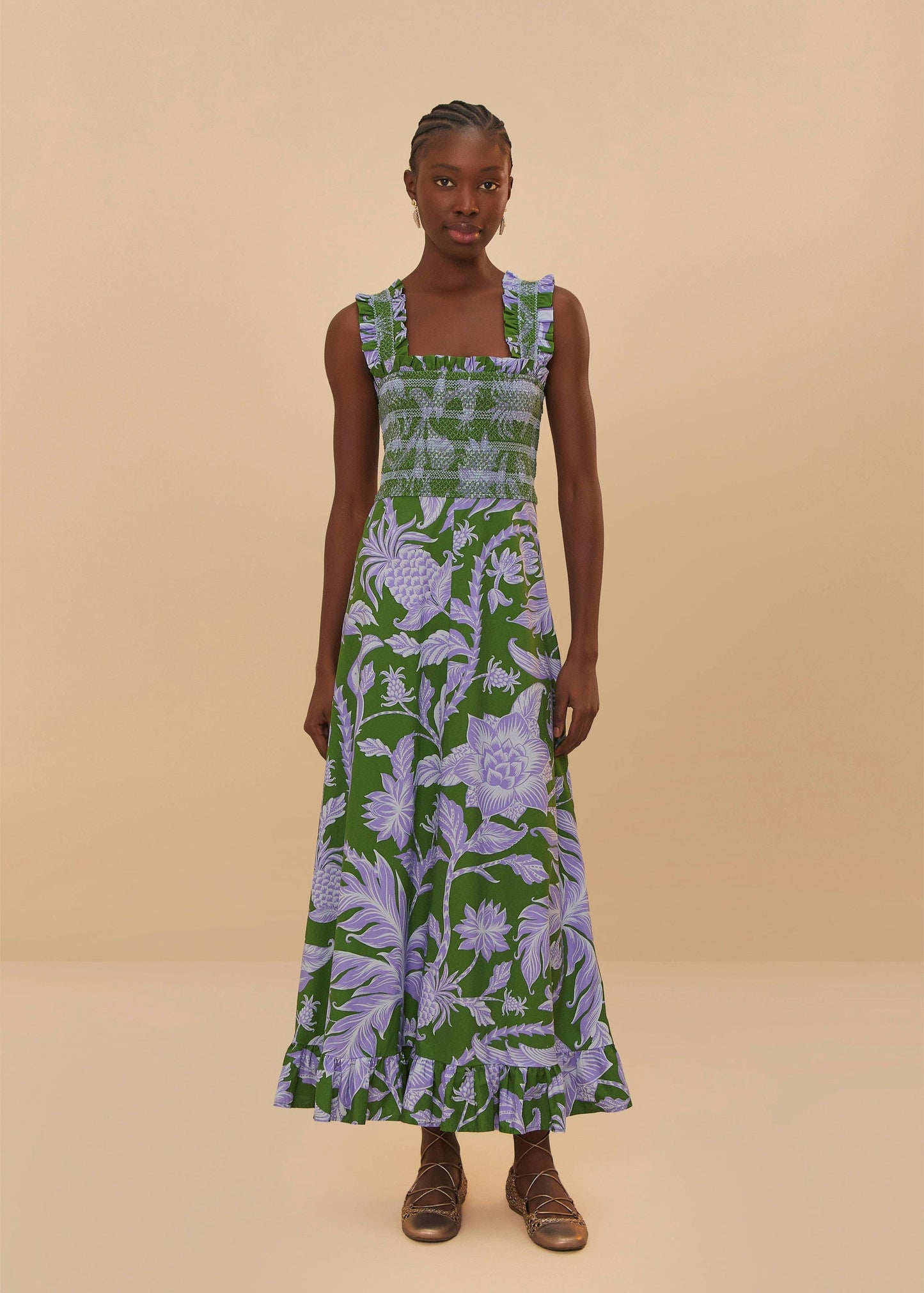 Tropical Swing Midi Dress