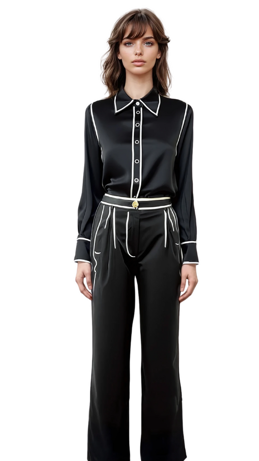 Silhouette Pants-Black