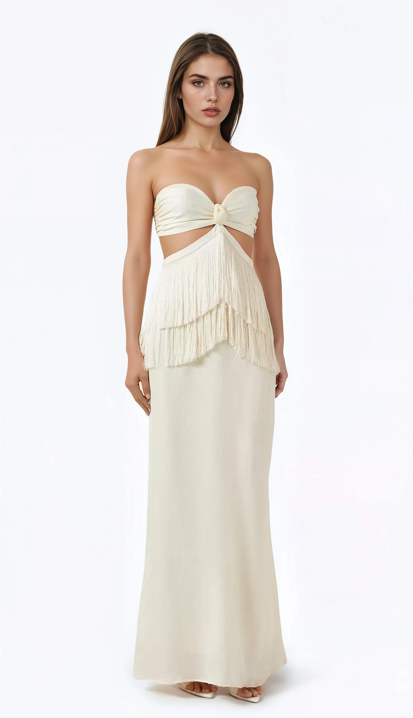 Dua Maxi Dress-Ivory