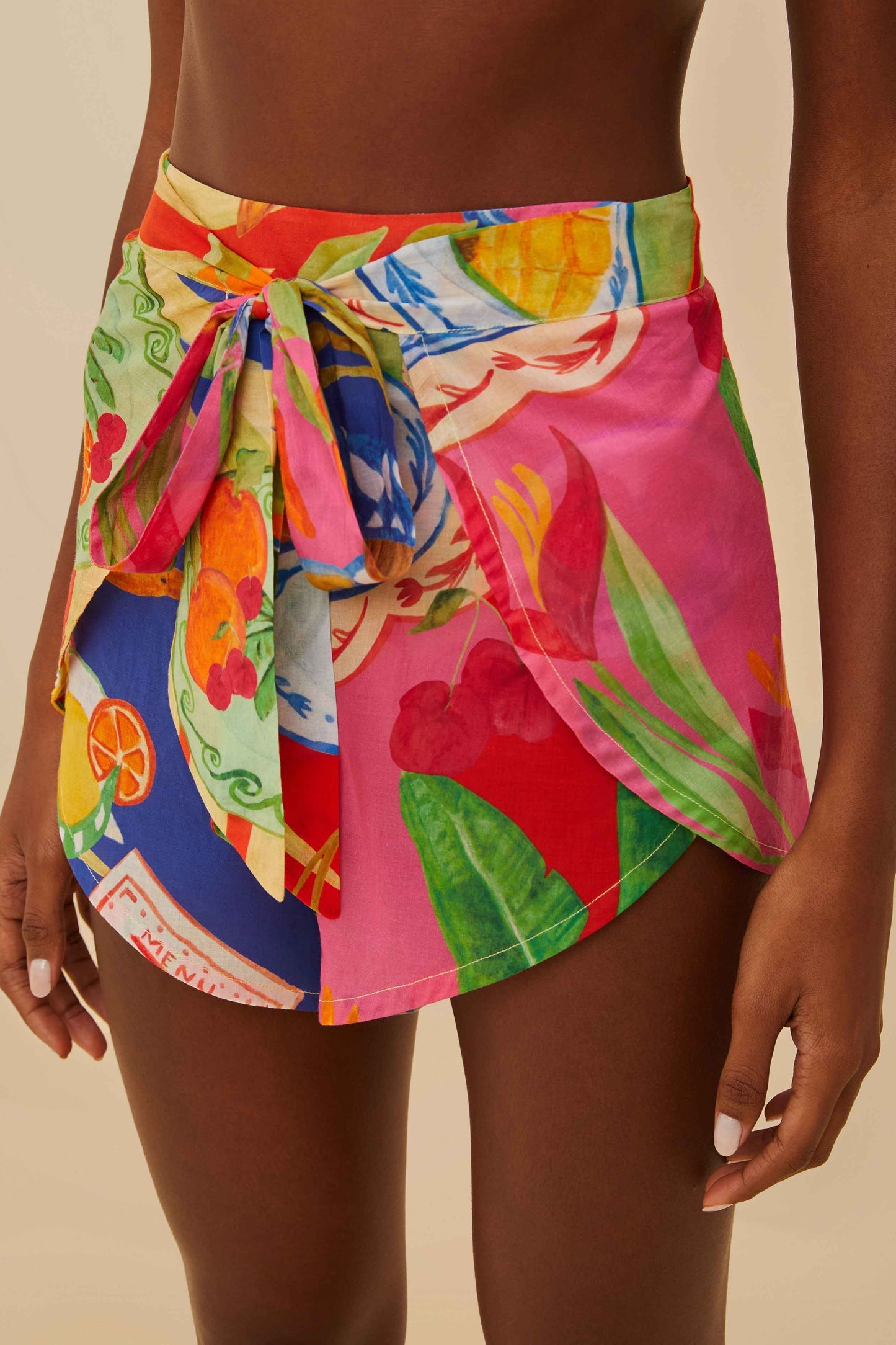 Multicolor Summer Picnic Shorts Set