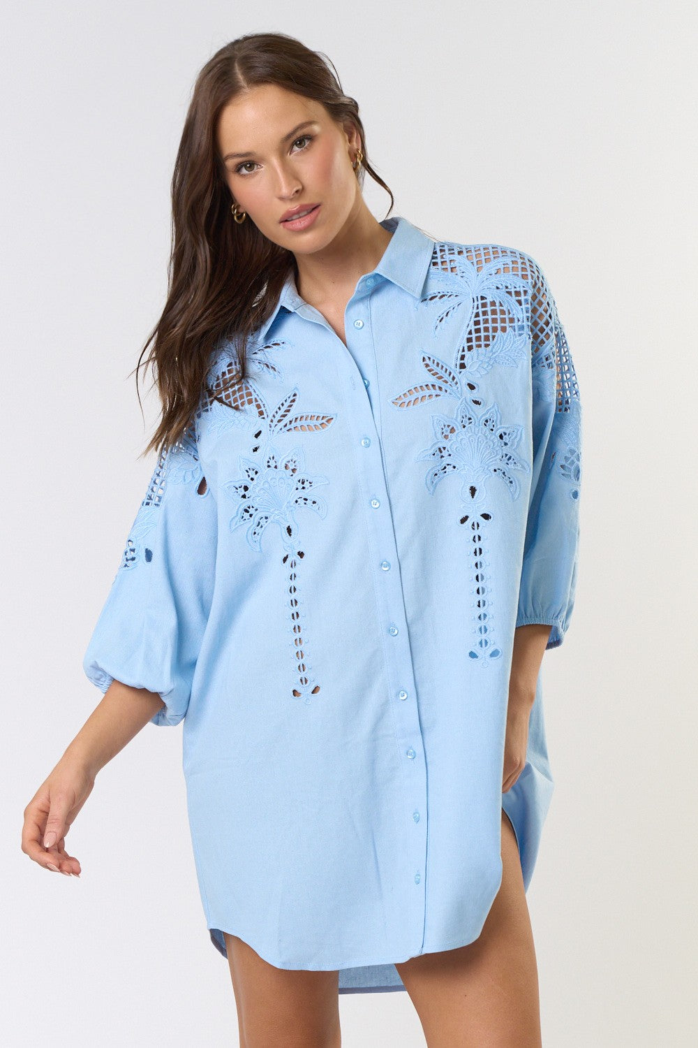 Palms Shirt Dress