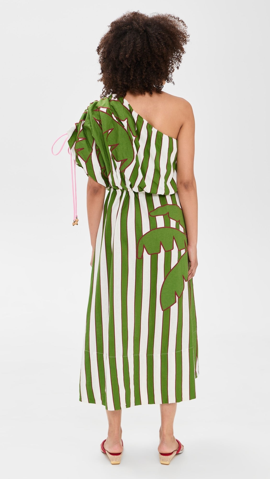 Off-White One-Shoulder Midi Dress