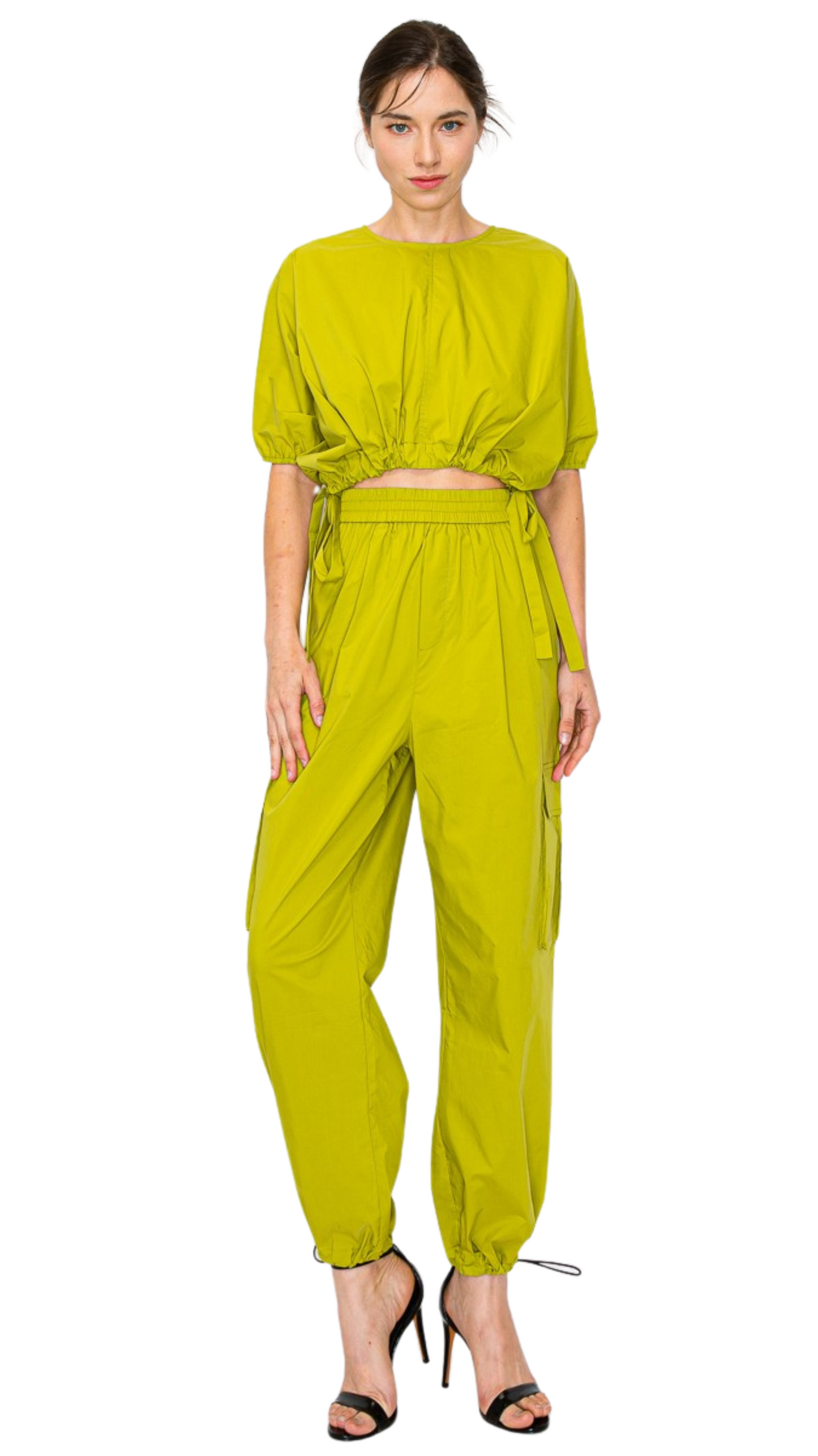 The Happy pants Set-Lime
