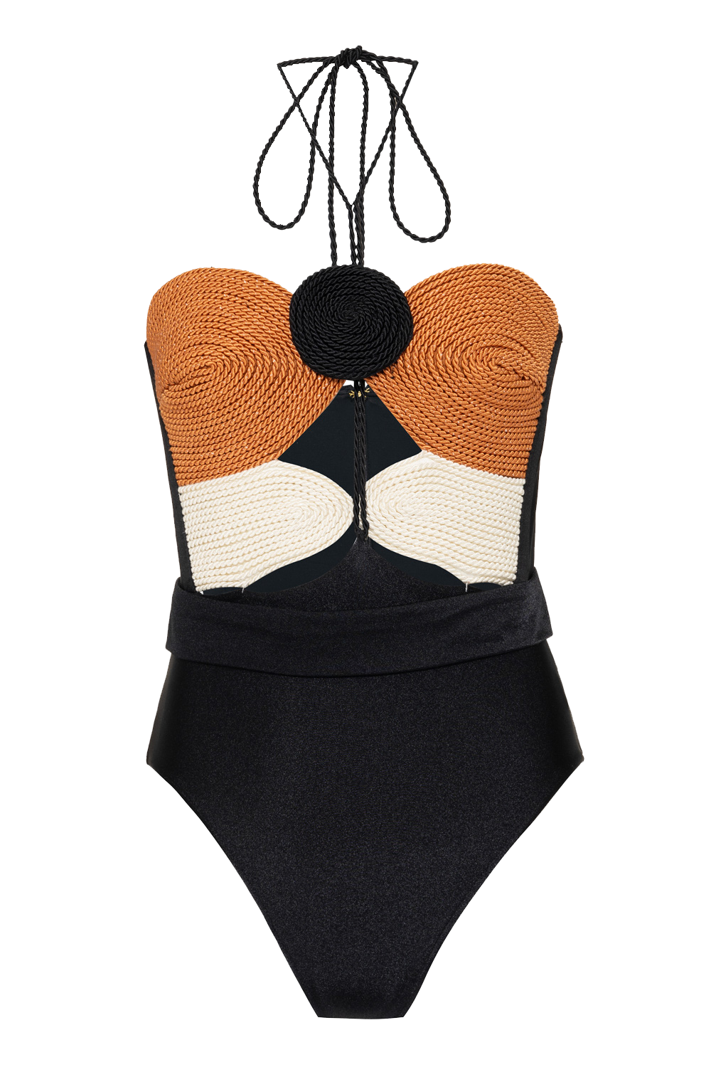JERSEY SANDS BRAIDED SWIMSUIT & PINE LACE SKIRT SET