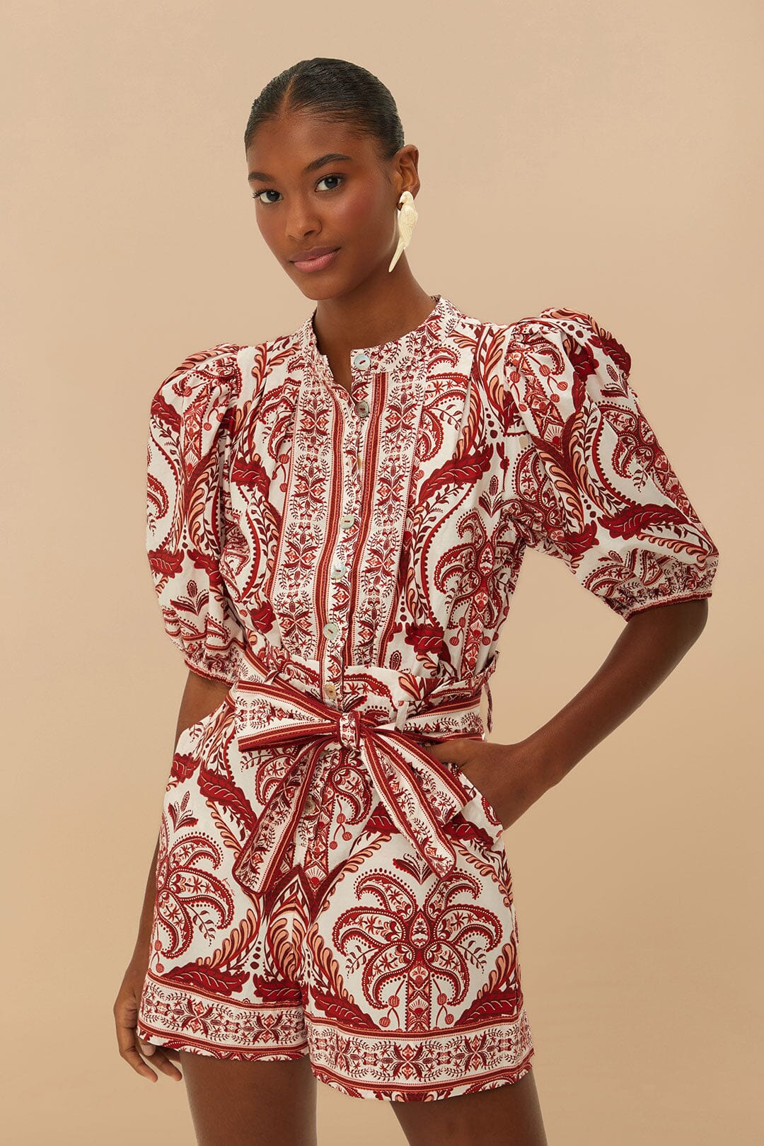 Off-White Tropical Cameo Romper