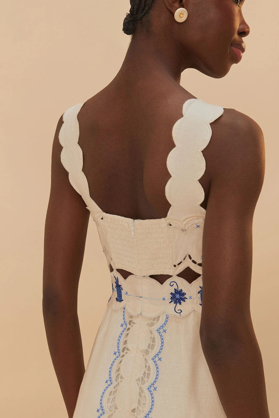 Off-White Richelieu Sunflower Midi Dress