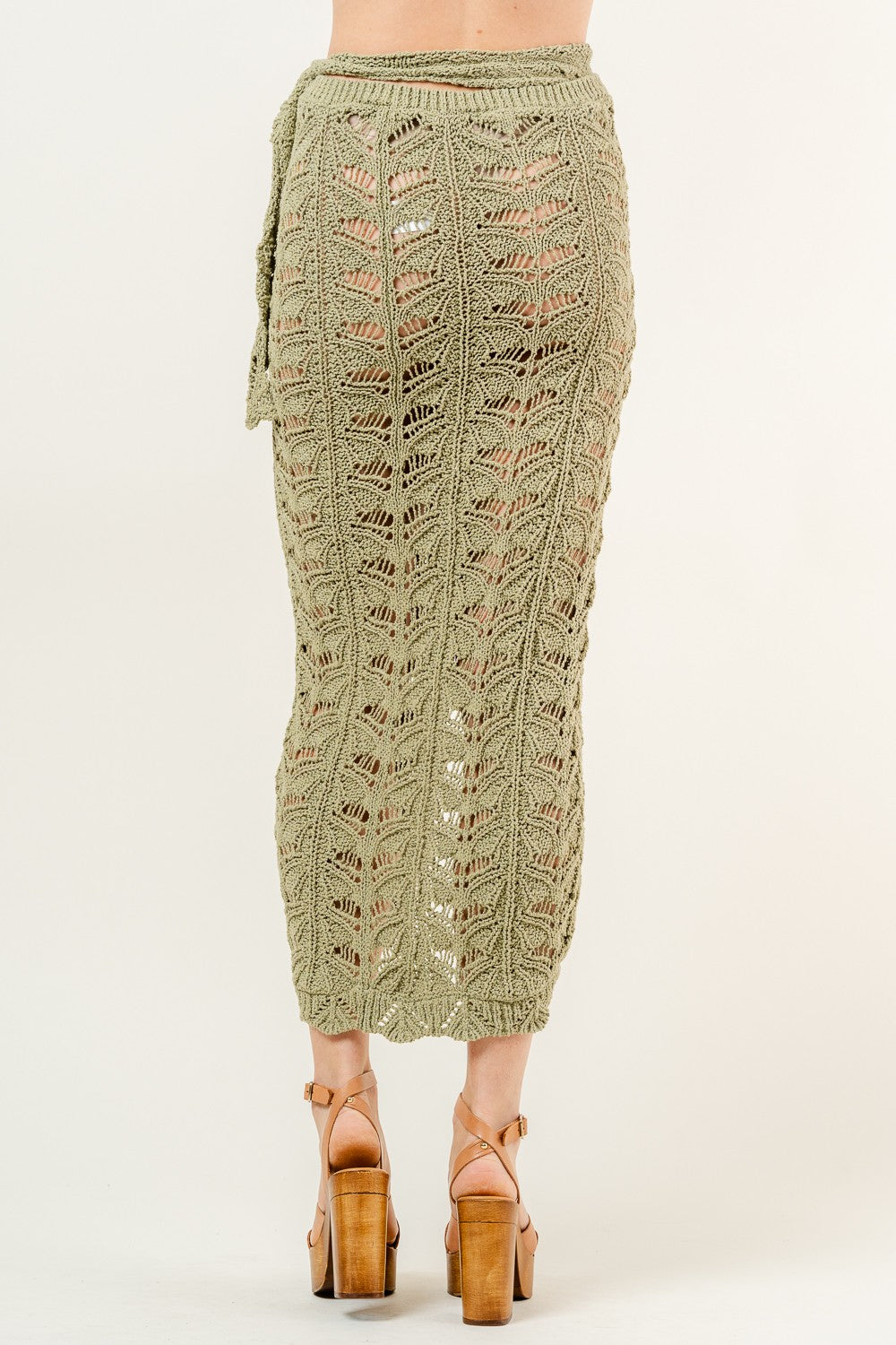 Olive Green Wrap Skirt