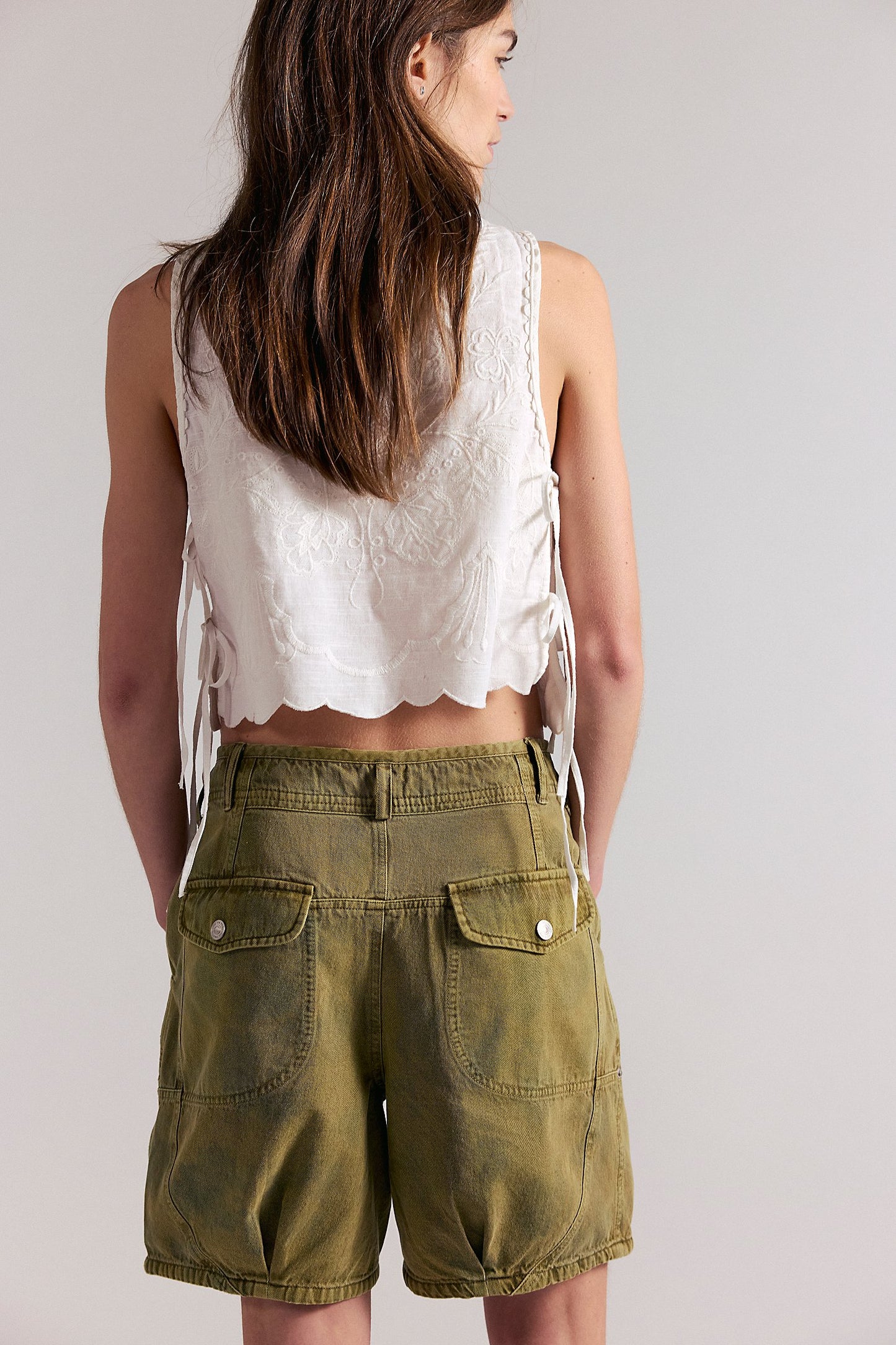 Wild Rebel Barrel Shorts-Outlaw Taupe