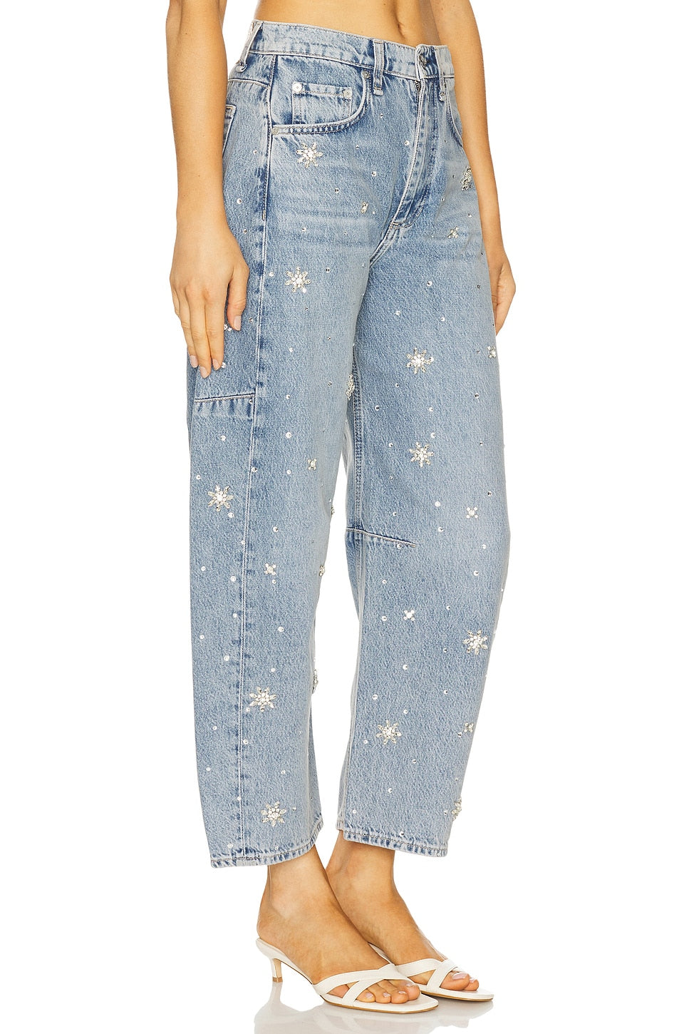 Snowfall Crystal Denim Pants