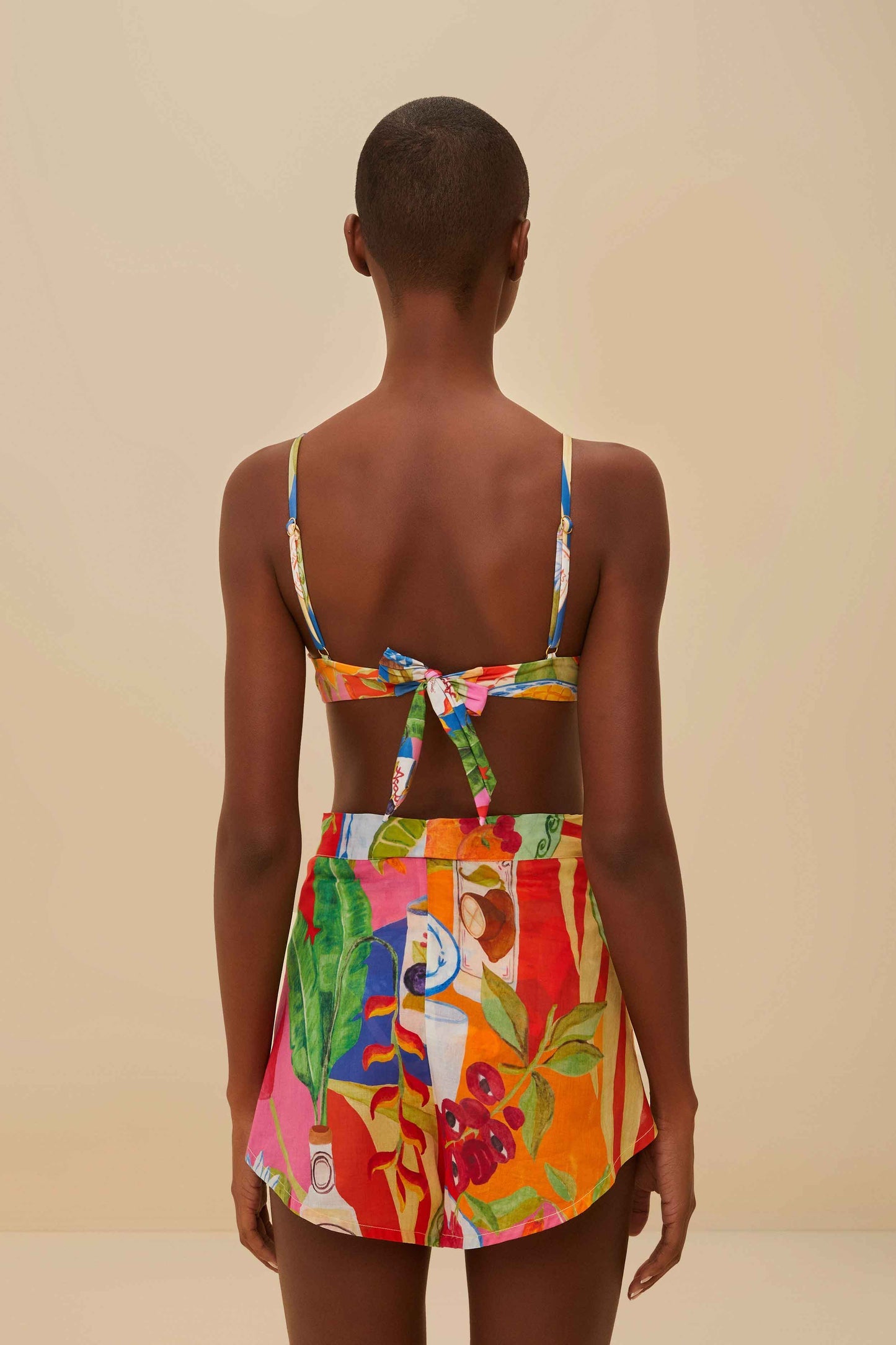 Multicolor Summer Picnic Shorts Set