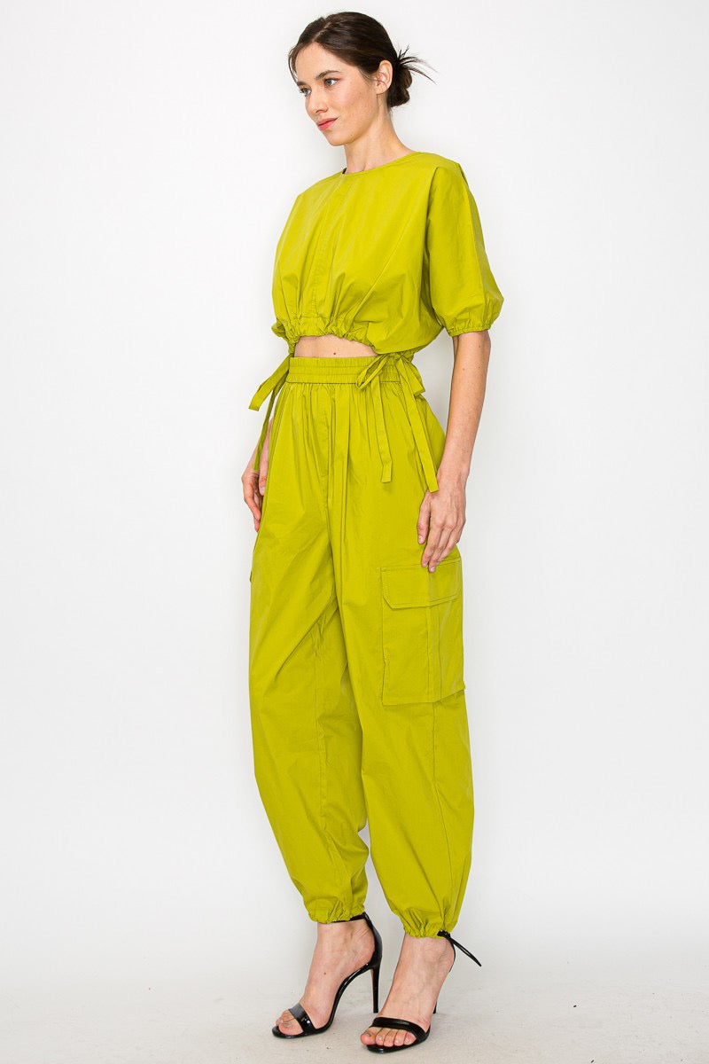 The Happy pants Set-Lime