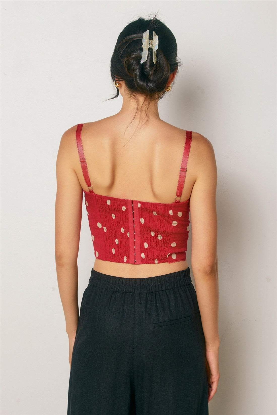 Valencia Polka Dot Bustier Top
