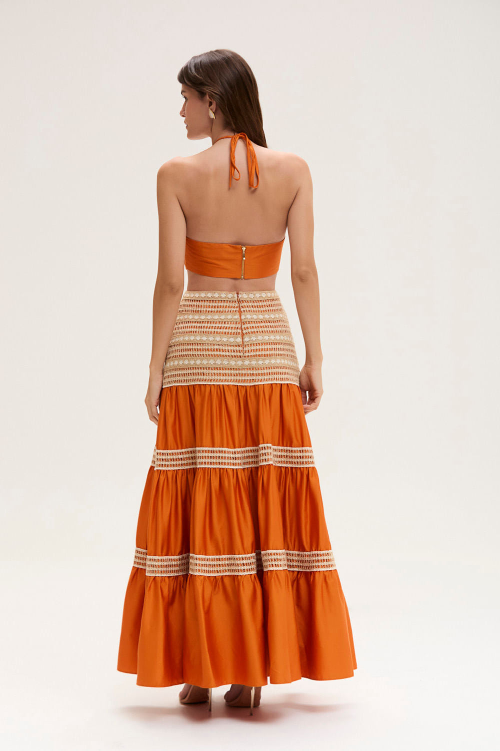 AMARANTH MAXI DRESS-ORANGE