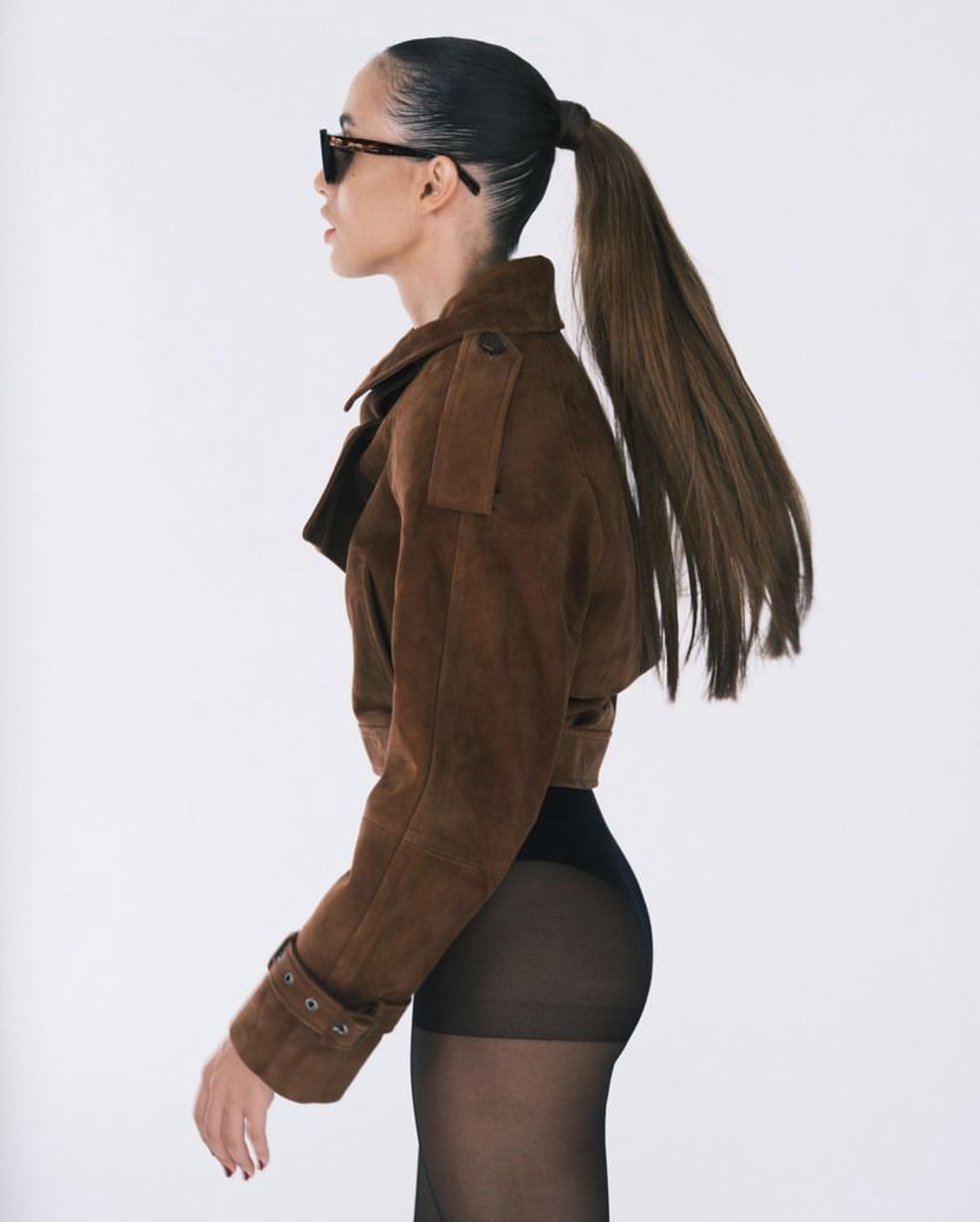 Scarlete leather jacket-Brown