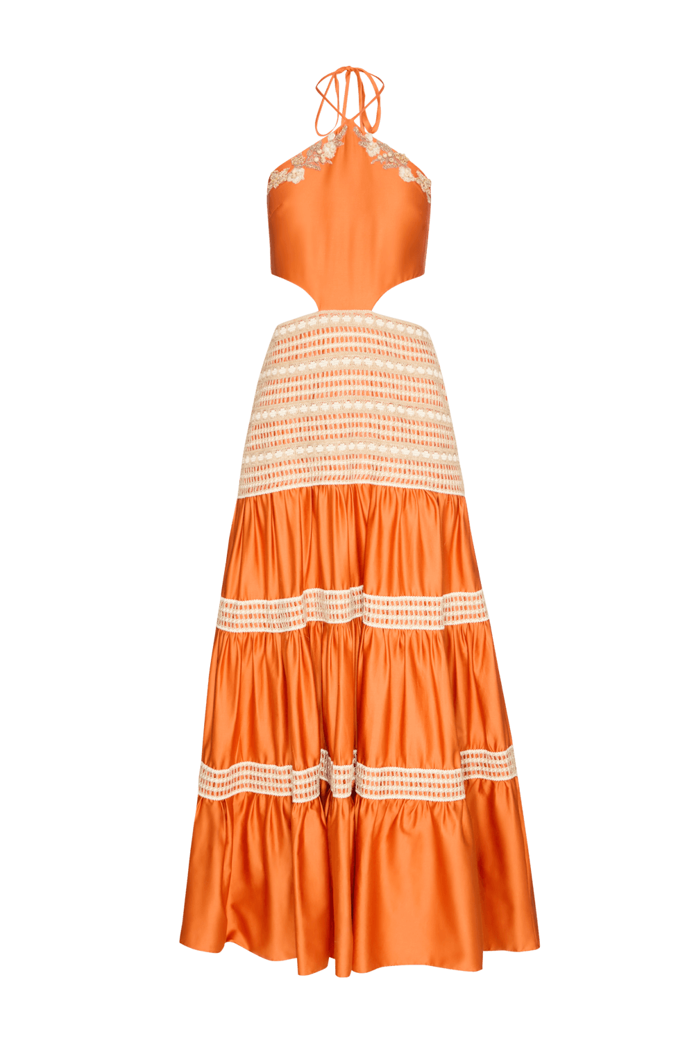AMARANTH MAXI DRESS-ORANGE