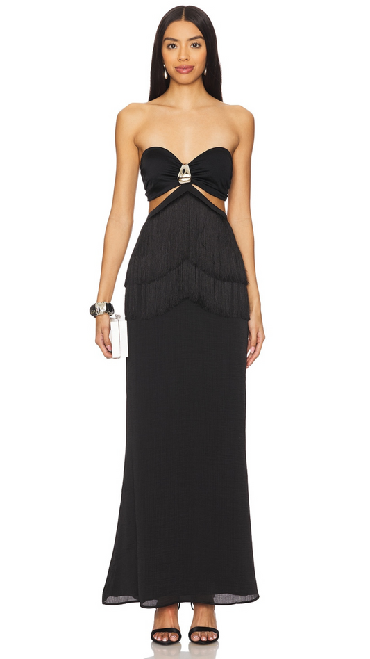 Dua Maxi Dress-Coal